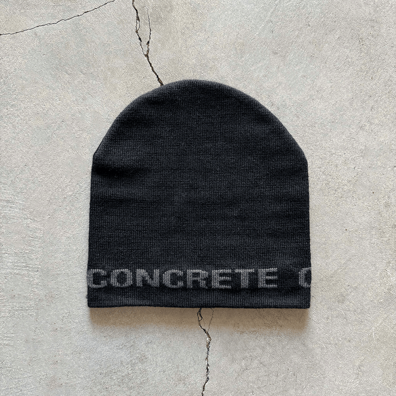 Brutalist Skull Cap Beanie - Concrete Orchids