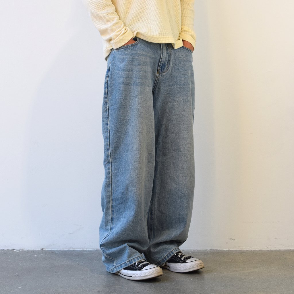 Core Adjustable Baggy Jeans - Concrete Orchids