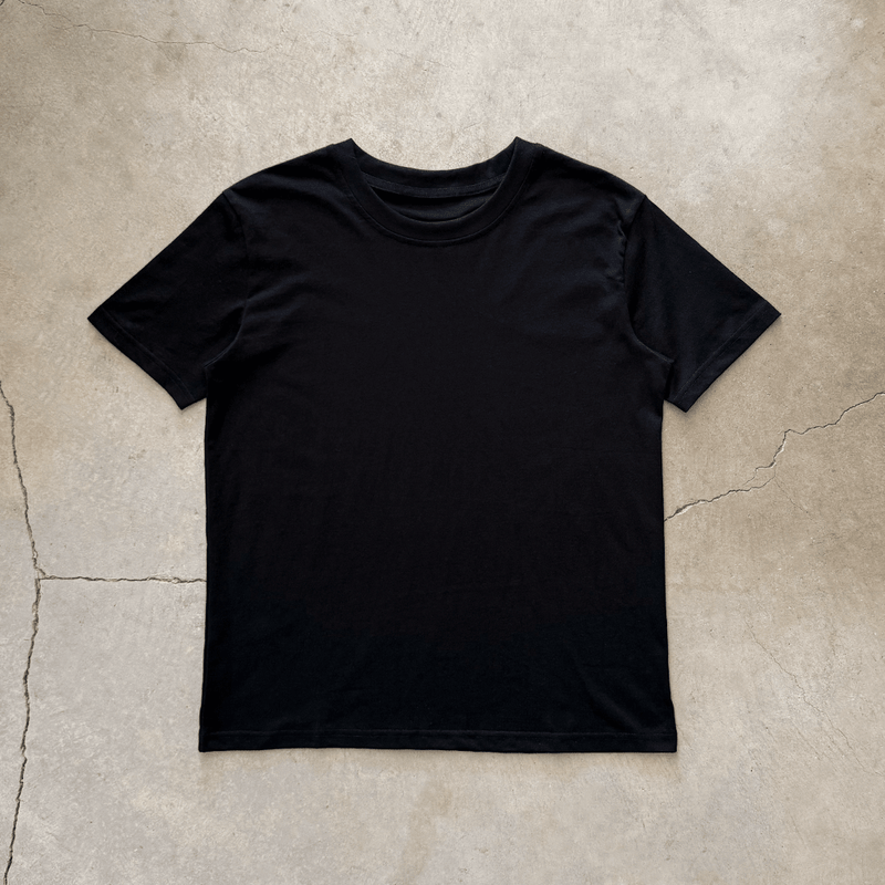 Core Fitted Boxy Tee - Concrete Orchids