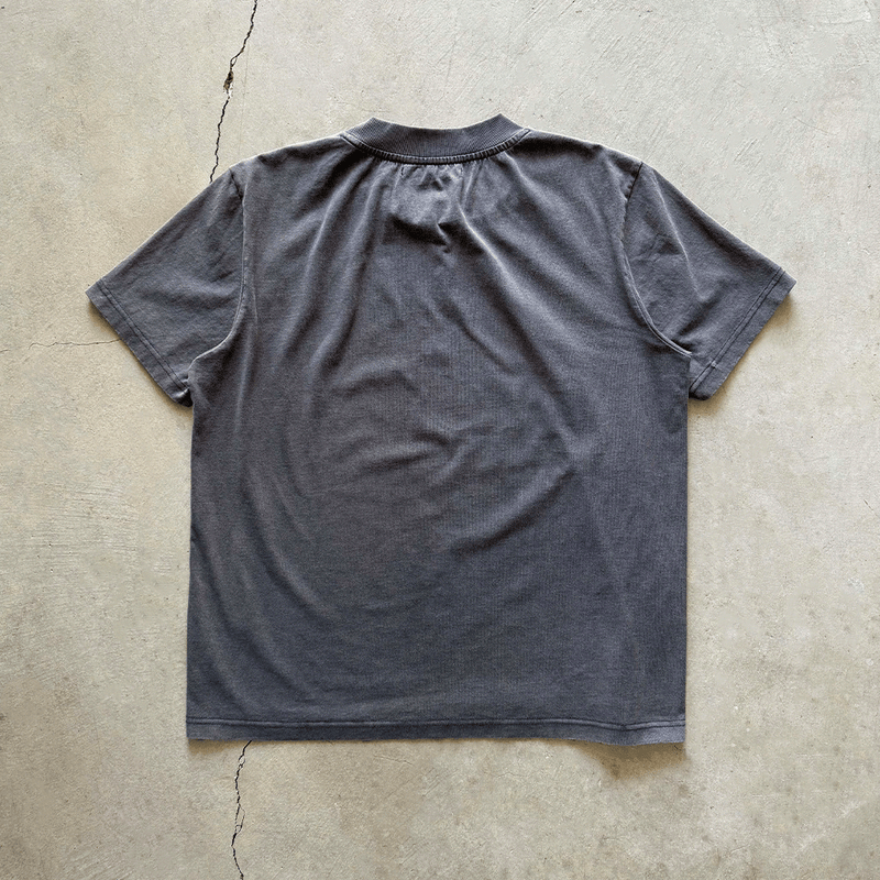 Core Tee in Stone - washed Cotton - Concrete Orchids