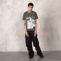 Cracked Monstera Tee in Stone - washed Cotton - Concrete Orchids