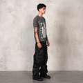 Cracked Monstera Tee in Stone - washed Cotton - Concrete Orchids