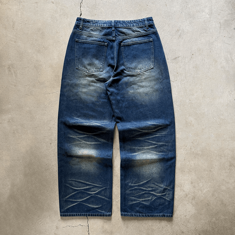 Dune Baggy Jeans in Sand - washed Denim - Concrete Orchids