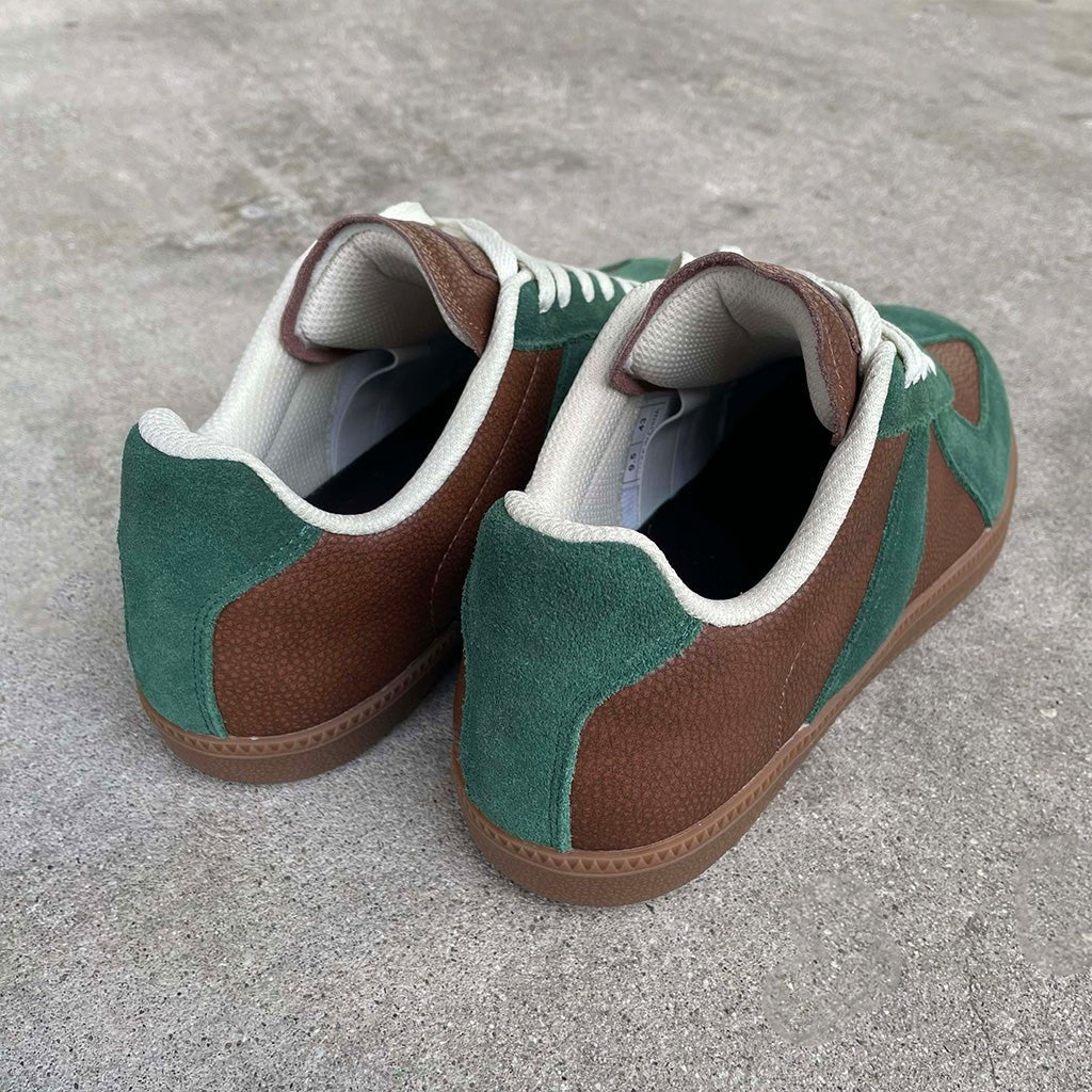 German Army Trainers - Leather/Suede - Concrete Orchids