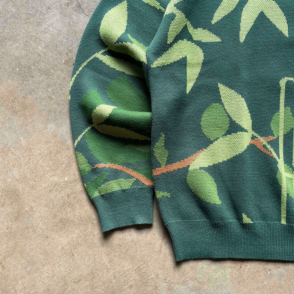 Greenery Knit Sweater - Concrete Orchids