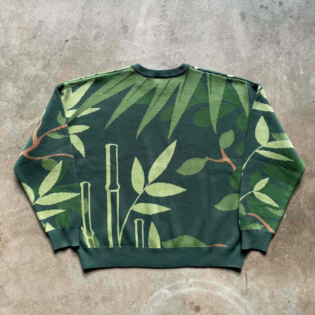 Greenery Knit Sweater - Concrete Orchids