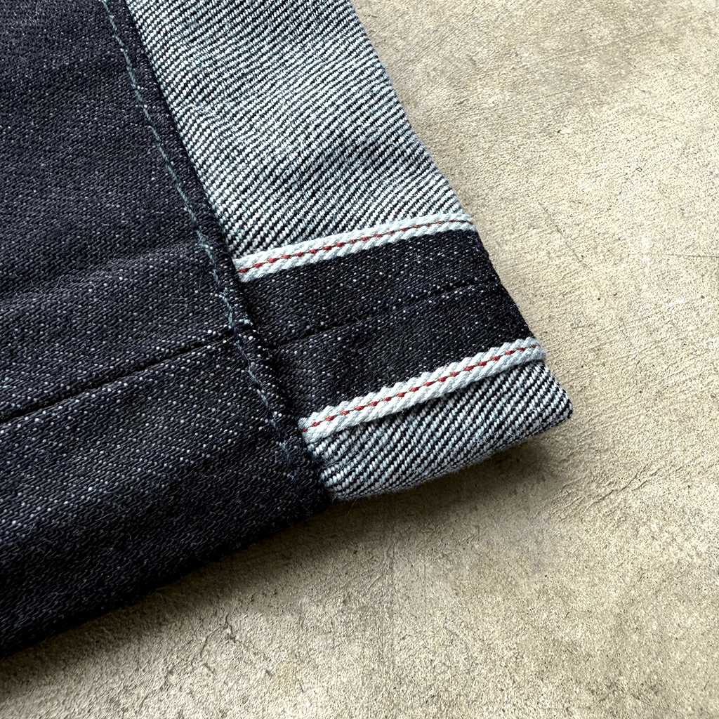 Ivymark Brut Jeans in Laser - etched Selvedge Denim - Concrete Orchids