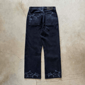 Ivymark Brut Jeans in Laser - etched Selvedge Denim - Concrete Orchids