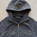 Ivymark Hoodie in Stone - washed Heavy Cotton - Concrete Orchids