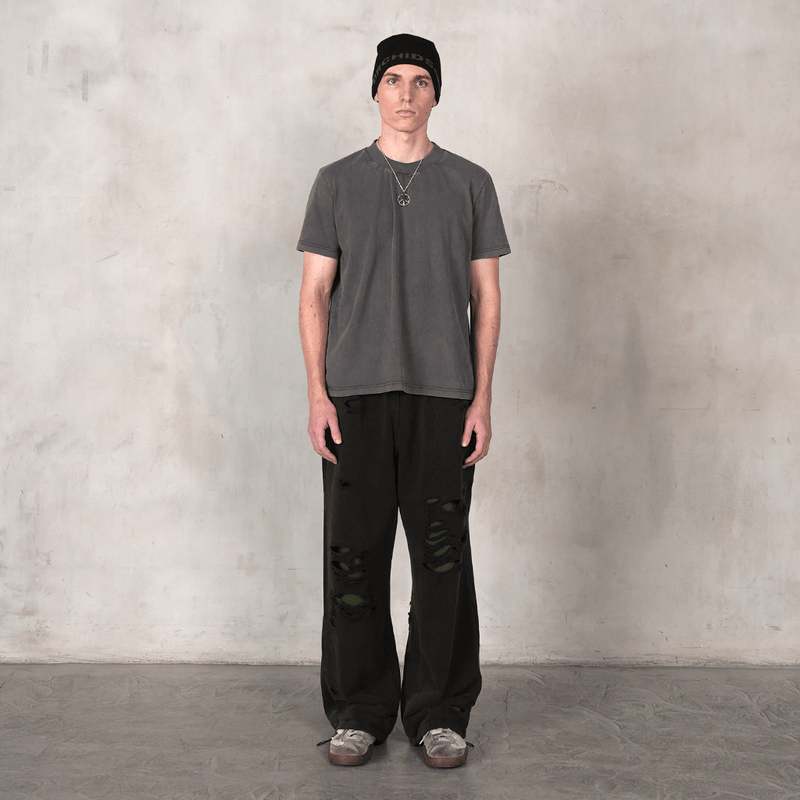 Overgrown Ruin Thermal Baggy Sweatpants in Burial Cotton - Concrete Orchids