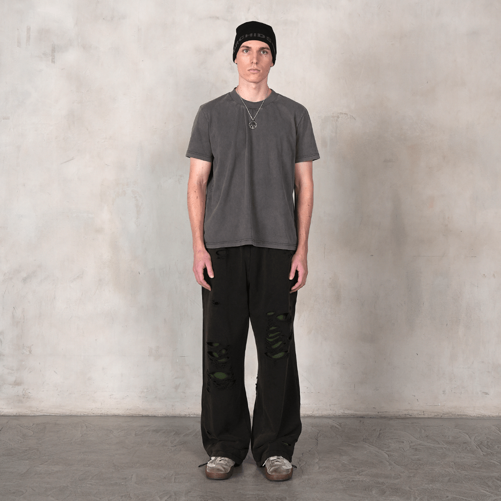 Overgrown Ruin Thermal Baggy Sweatpants in Burial Cotton - Concrete Orchids