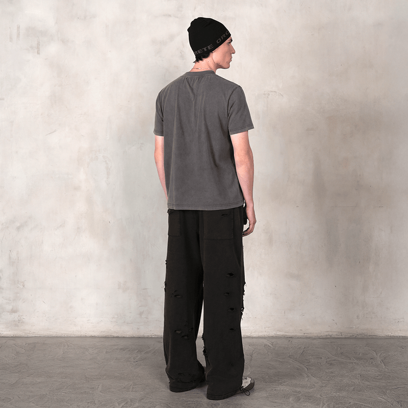 Overgrown Ruin Thermal Baggy Sweatpants in Burial Cotton - Concrete Orchids