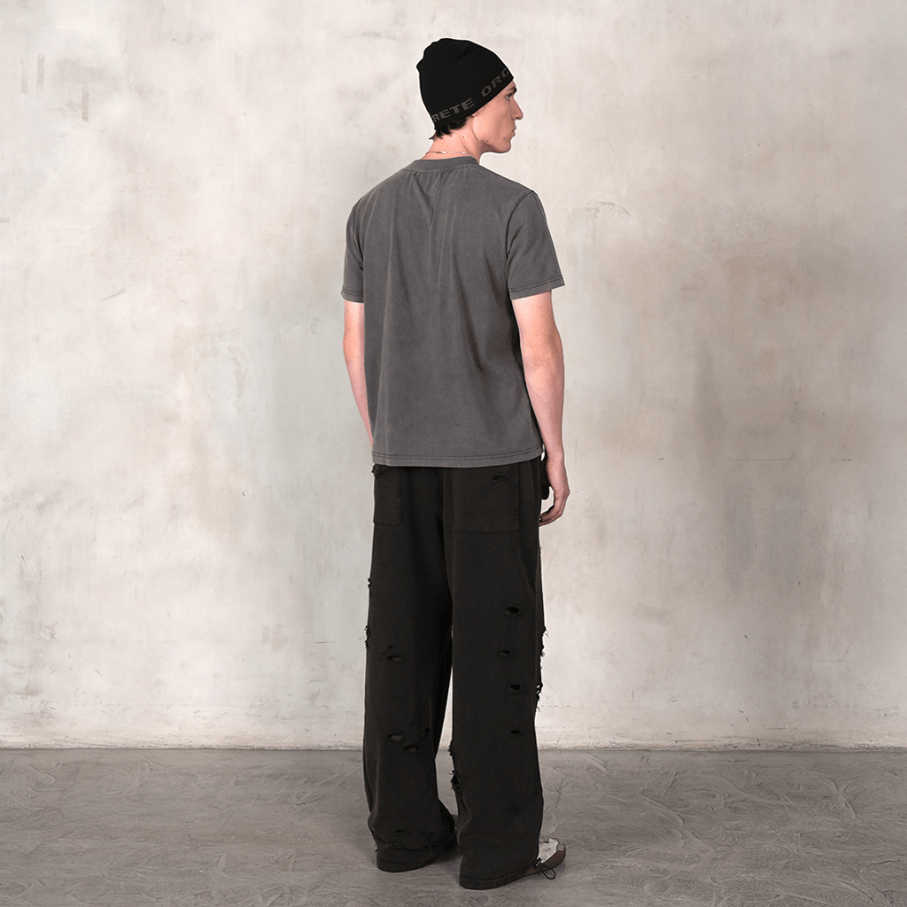 Overgrown Ruin Thermal Baggy Sweatpants in Burial Cotton - Concrete Orchids