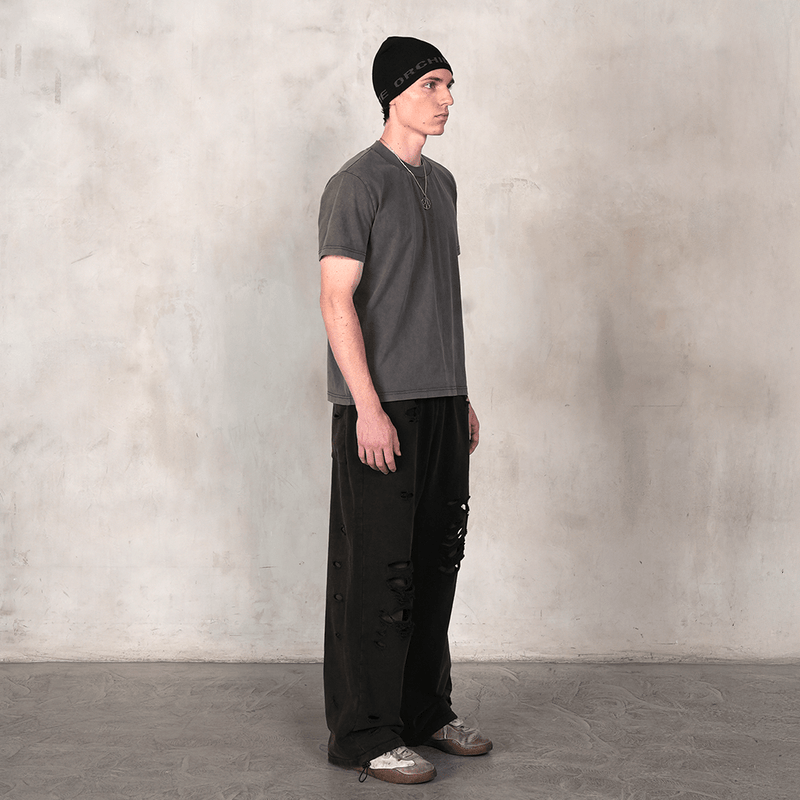 Overgrown Ruin Thermal Baggy Sweatpants in Burial Cotton - Concrete Orchids