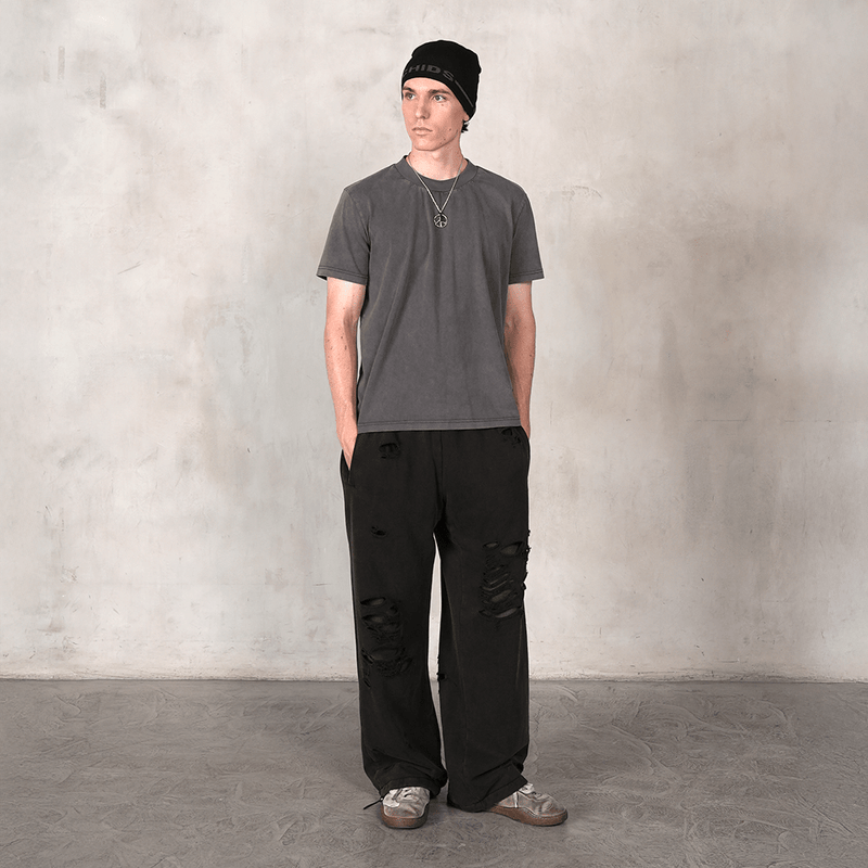 Overgrown Ruin Thermal Baggy Sweatpants in Burial Cotton - Concrete Orchids