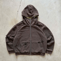 Overgrown Ruin Thermal Hoodie in Burial Cotton - Concrete Orchids