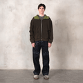 Overgrown Ruin Thermal Hoodie in Burial Cotton - Concrete Orchids
