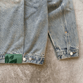 Sandwashed Denim Trucker Jacket - Concrete Orchids