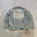Sandwashed Denim Trucker Jacket - Concrete Orchids