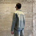Sandwashed Denim Trucker Jacket - Concrete Orchids