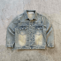 Sandwashed Denim Trucker Jacket - Concrete Orchids