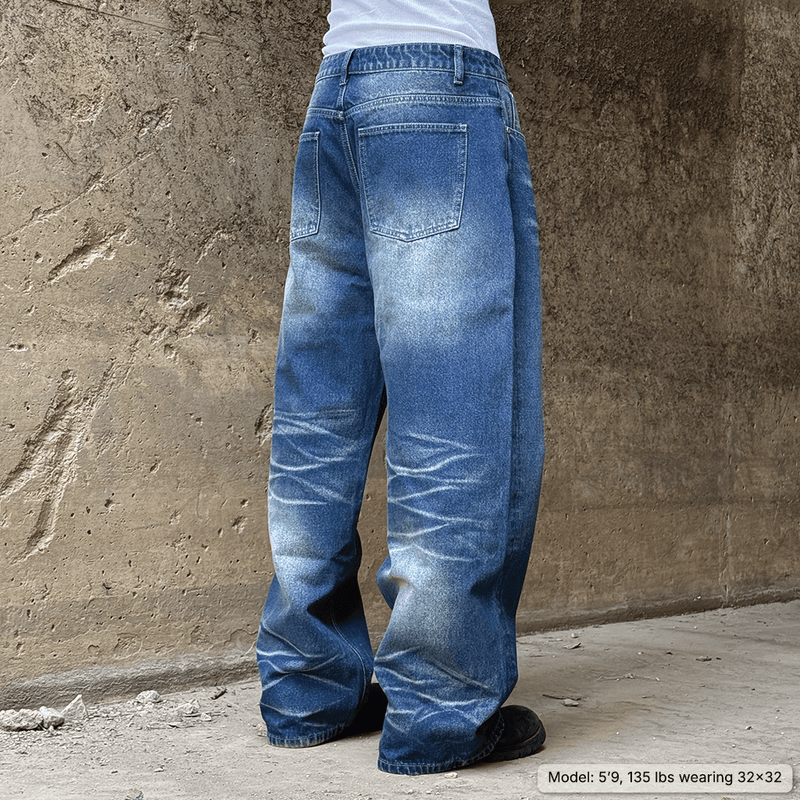 Signature Baggy Jeans - Concrete Orchids