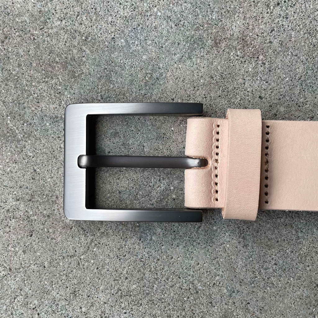 Vegetable Tanned Leather Belt - Concrete Orchids