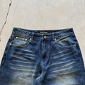 Dune Baggy Jeans in Sand-washed Denim