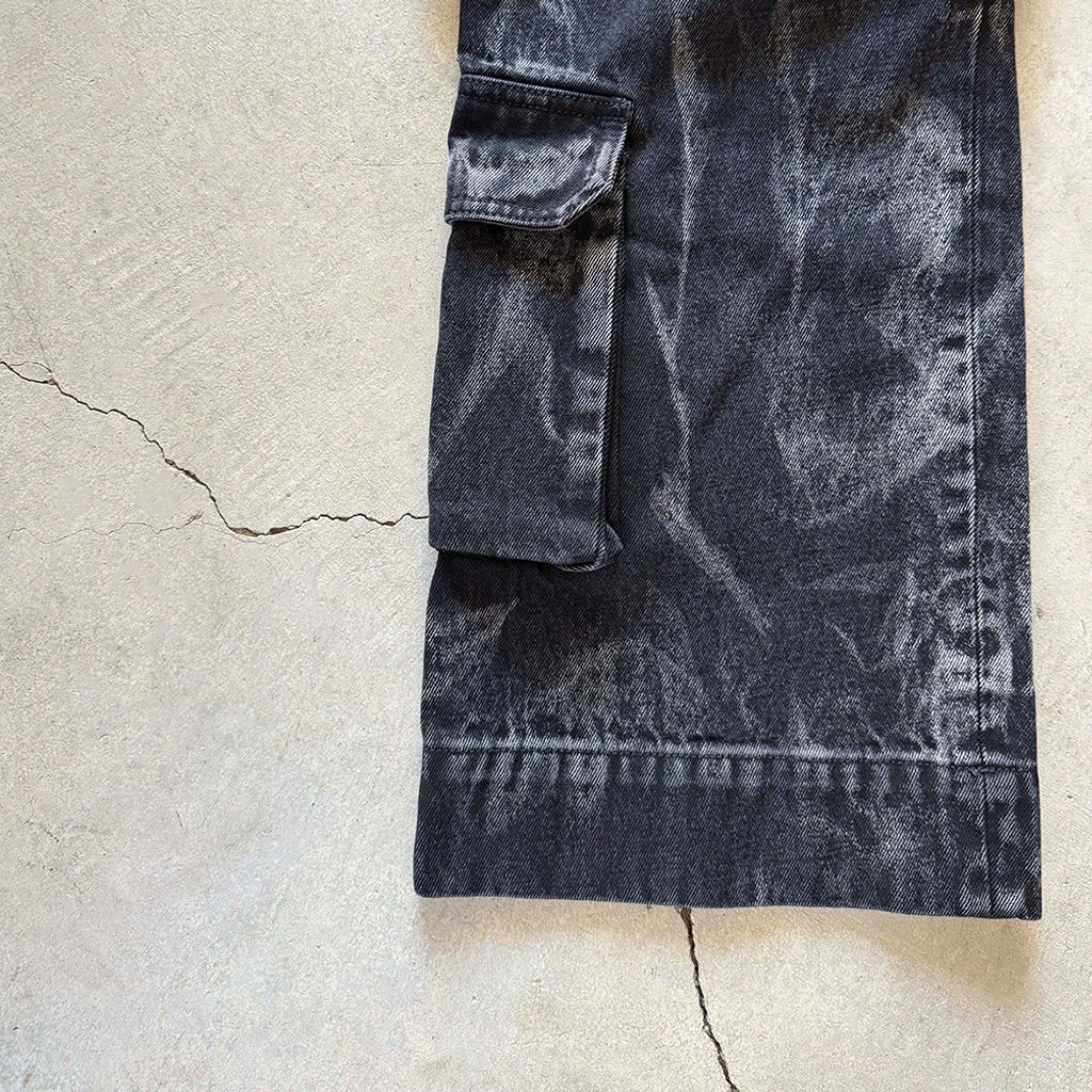 Ziggurat Brut Layered Cargo Pants in Smolder Denim - Concrete Orchids